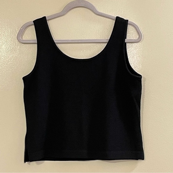 ST. JOHN Knitted Tank Top in Black - Picture 5 of 7